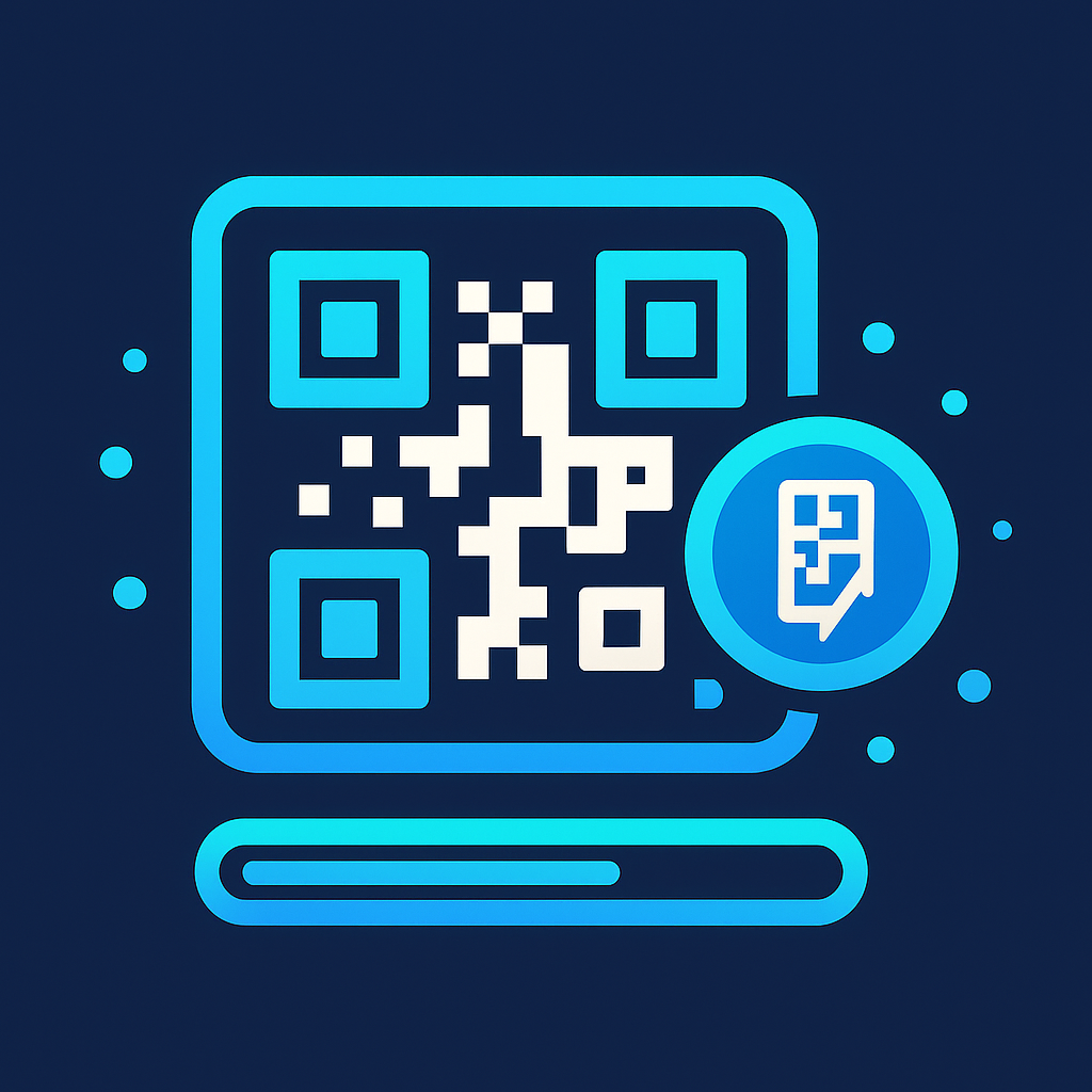 Icono de QR y móvil
